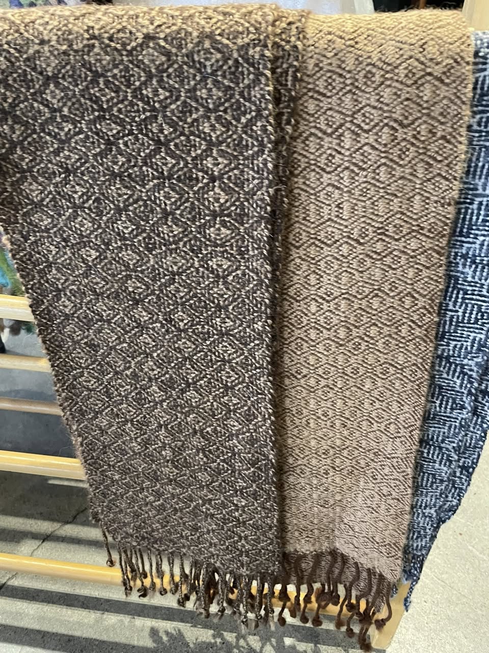 Handwoven alpaca scarf